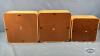 (3) MIRROR BACK WOODEN CUBES - 4