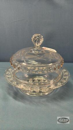 GLASS BUTTER DISH