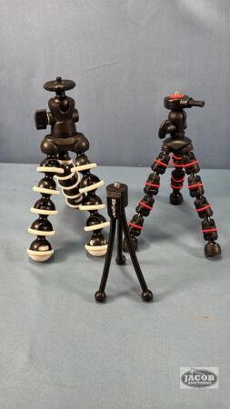 (3) SMALL CAMERA TRI-PODS