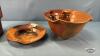 POTTERY 8IN WIDE FLOWER POT WITH UNDER PLATE - 4