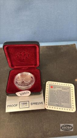 1996 R.C.M PROOF $1, 925 SILVER COIN (McINTOSH)