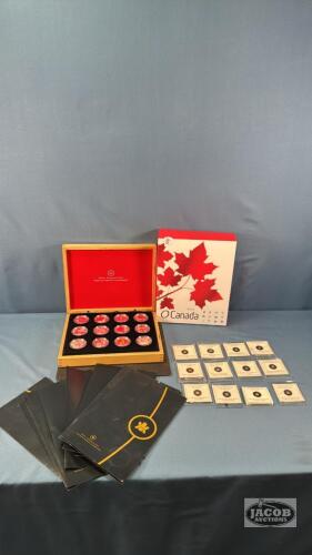 R.C.M 2013 (12) PIECE $10 COIN SET IN WOODEN CASE