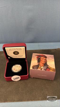 R.C.M 2012 $4 FINE SILVER COIN TECUMSEH