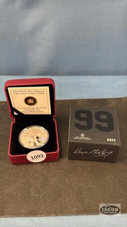 R.C.M 2011 $25 FINE SILVER COIN (GRETZKY)