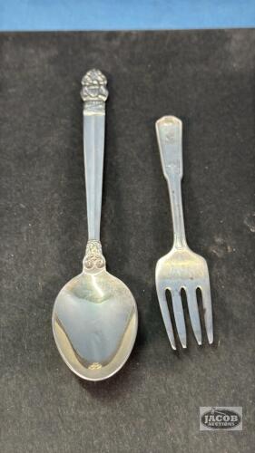 STIRLING 4H SPOON AND A CHILDS STIRLING FORK