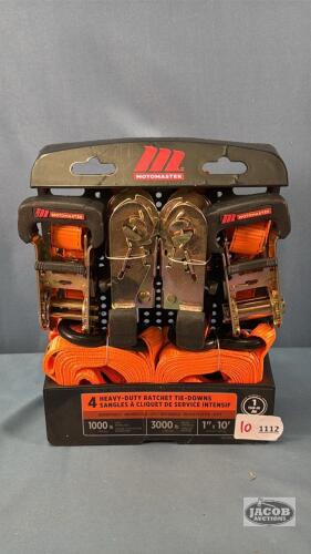 (4) 1IN X 10FT RATCHET STRAPS