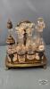 (7) BOTTLE SILVER PLATE CASTER STAND