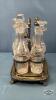 (7) BOTTLE SILVER PLATE CASTER STAND - 3