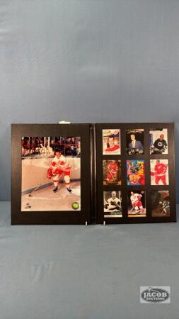 GORDIE HOWE HOCKEY CARDS IN PHOTO FOLDER
