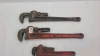 3 Ridgid Steel Pipe Wrenches -See Notes - 3