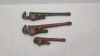 3 Ridgid Steel Pipe Wrenches -See Notes - 4