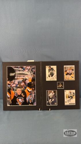 MARIO LEMIUX HOCKEY CARDS IN PHOTO FOLDER