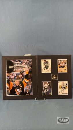 MARIO LEMIUX HOCKEY CARDS IN PHOTO FOLDER