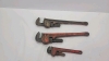 3 Ridgid Steel Pipe Wrenches -See Notes - 6