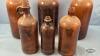 (6) AMBER BOTTLES - 2