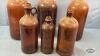 (6) AMBER BOTTLES - 3