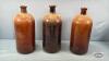 (6) AMBER BOTTLES - 4