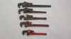 5 Steel Pipe Wrenches From 10in to 24in