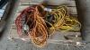 LOT OF USED EXTENSION CORDS AND TROUBLE LIGHT - 2