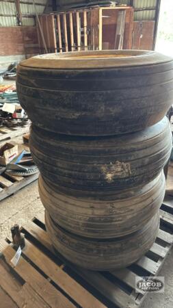 LOT OF (4) 12.5L-16SL TIRES AND RIMS