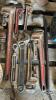 LOT OF PIPE AND ADJUSTABLE WRENCHES, AND CROWBAR - 3