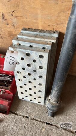 LOT OF 4 ALUMINUM BIN STEPS