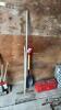 ROUND MOUTH GARDEN SHOVEL AND 2 RAKES