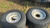 (4) 8 BOLT RIMS WITH 9.50R16.5LT TIRES - 8