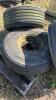 (3) 8 BOLT RIMS WITH 16.5L-16.1 TIRES - 6