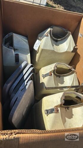 (8) KINZE SEED HOPPERS WITH (6) LIDS