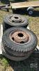 (4) 10 BOLT RIMS WITH 8.25R20 - 3