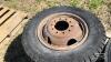 (4) 10 BOLT RIMS WITH 8.25R20 - 8