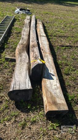 (3) WOOD BEAMS