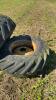 PAIR OF 8 BOLT RIMS WITH GOODYEAR 16.9 - 24 TIRES - 6