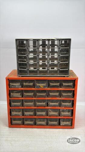 (2) HARDWARE ORGANIZERS WITH CONTENTS