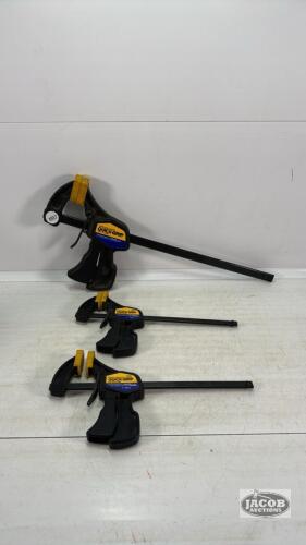 (3) QUICK GRIP BAR CLAMPS