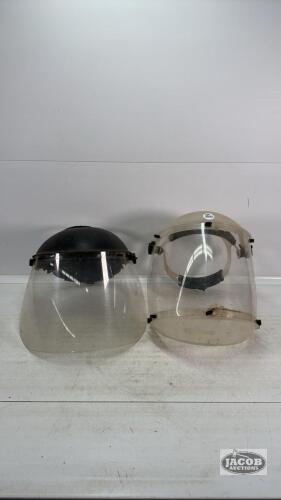 (2) CLEAR FACE SHIELDS