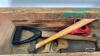 WOODEN CARRY-ALL WITH QUANTITY OF HAND TOOLS - 3
