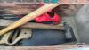 WOODEN CARRY-ALL WITH QUANTITY OF HAND TOOLS - 4