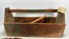 WOODEN CARRY-ALL WITH QUANTITY OF HAND TOOLS - 5