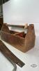 WOODEN CARRY-ALL WITH QUANTITY OF HAND TOOLS - 6