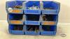 (9) PLASTIC BINS WITH QUANTITY OF NAILS - 3