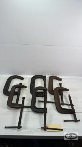 (6) C CLAMPS
