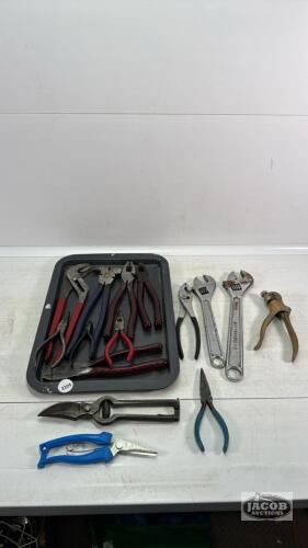 PLIER AND ADJUSTABLE WRENCH LOT
