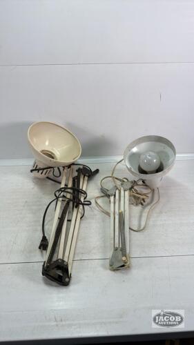 (2) ARTICULATING DESK MOUNT LAMPS