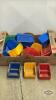 APPROX (15) SMALL PLASTIC PARTS BINS