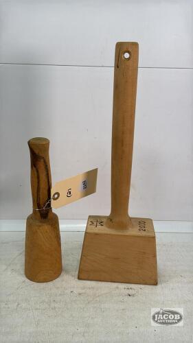 (2) WOODEN POUNDERS