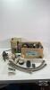 BOX OF N95 MASKS AND QUANTITY OF PLUMBING SUPPLIES