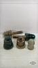(5) GLASS INSULATORS