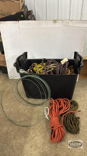 LARGE QUANTITY OF MISC ROPE